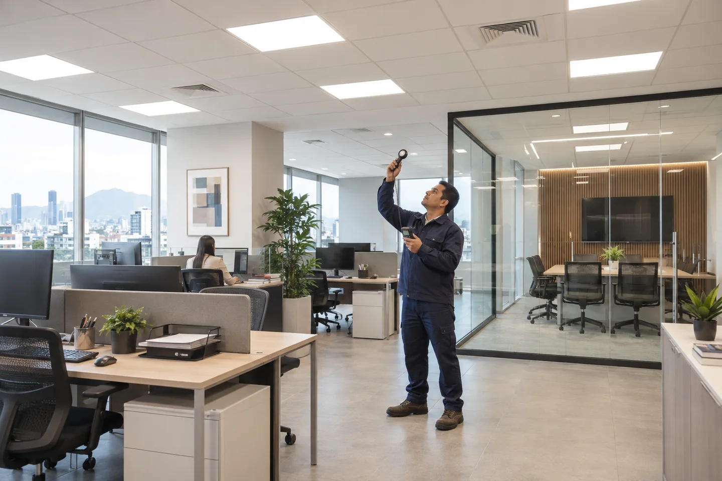 Evaluación e instalación de iluminación LED para oficinas en Lima